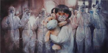 单虹 《爱的光芒》 水彩