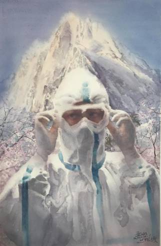 王绍波 《圣山》 水彩