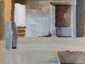 油画老师王世龙《寂静》,油画