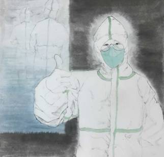 中国画研究生：刘倩倩作品名称：你们最棒，画种：中国画